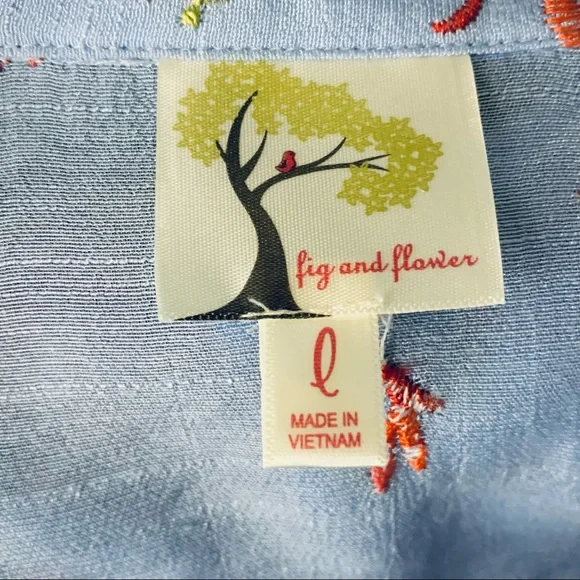 Anthropologie Fig and Flower button down top - Picture 8 of 9